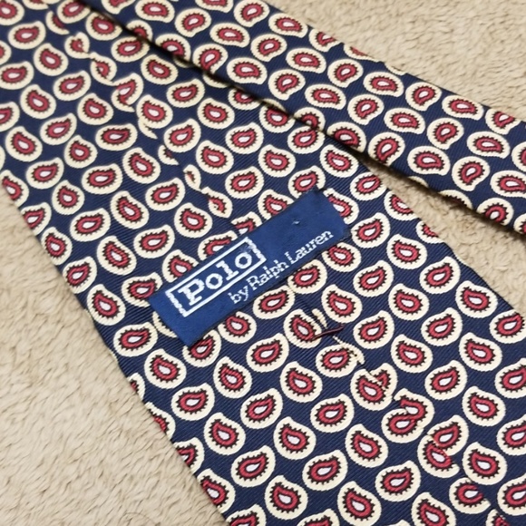 POLO mens Hand made 100% silk neck tie - Picture 3 of 6